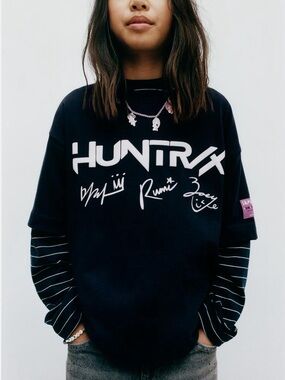 Netflix HUNTRX Black Graphic Short-Sleeve Tee